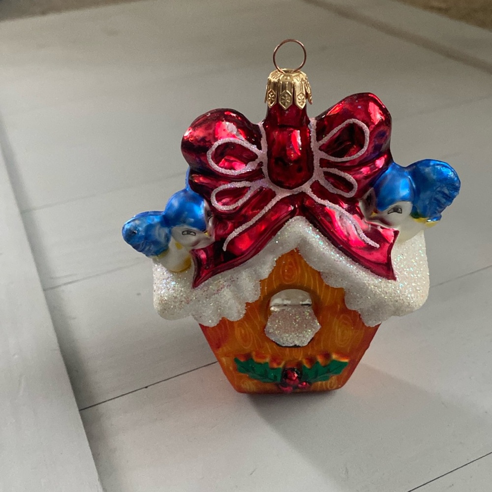 Christopher Radko birds house ornament